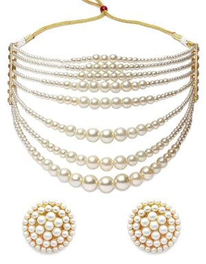 Elegant Stylish Pearl Necklace Set