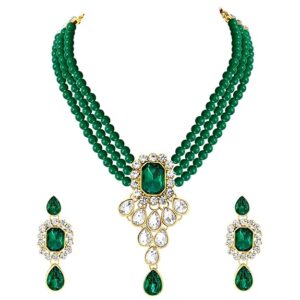 Peora Crystal Faux Pearl Jewelry Set