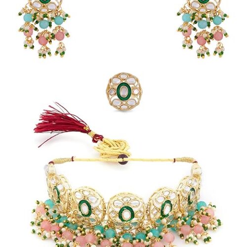 Zaveri Pearls Kundan Choker Set