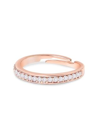 Rose Gold CZ Adjustable Ring