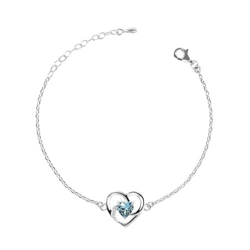 Clara 925 Silver Heart Bracelet