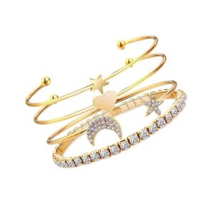 Fashion Frill Star Moon Bracelet