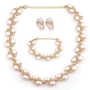 Shining Diva Pearl Jewellery Set