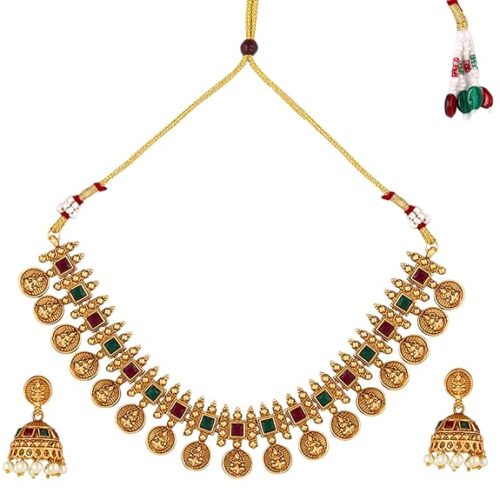 Pearl Temple Jewellery Set