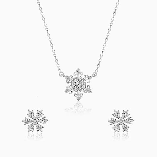 GIVA 925 Silver Snowflake Set